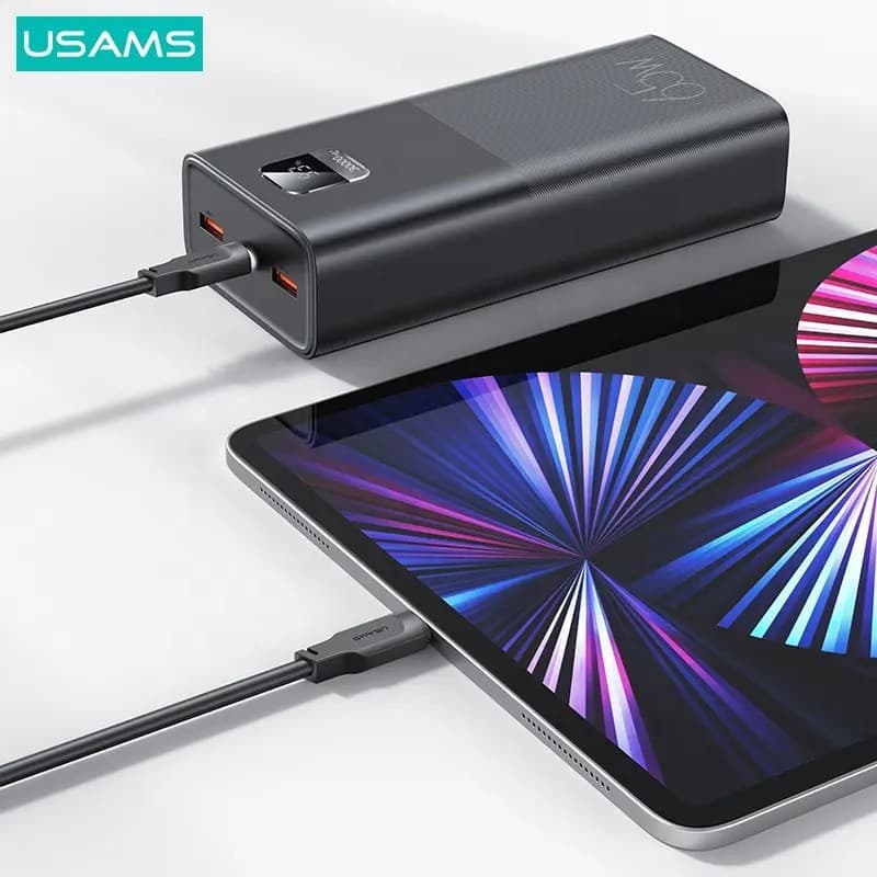 پاوربانک یوسمز مدل USAMS-AT SJ567 ظرفیت 30000 میلی آمپرساعت به همراه کابل تبدیل Usb C — تصویر ۱۱