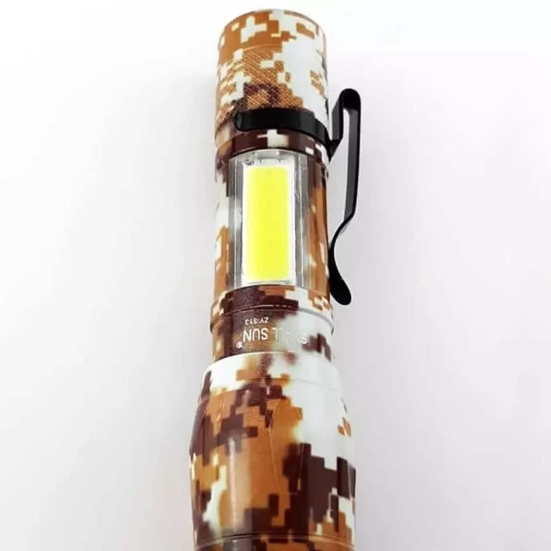 چراغ قوه پلیسی Flashlight COB+XPE LED چریکی — تصویر ۵