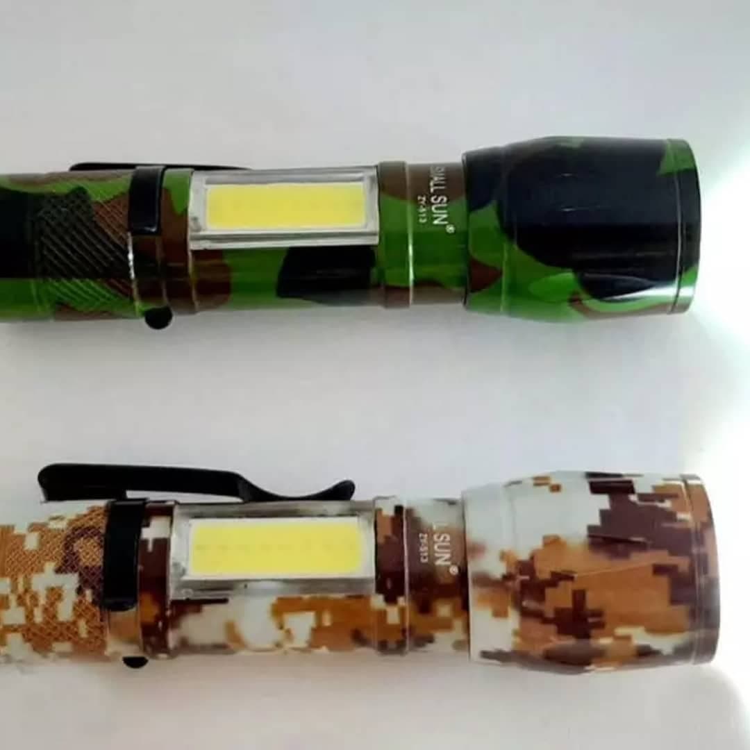 چراغ قوه پلیسی Flashlight COB+XPE LED چریکی — تصویر ۹