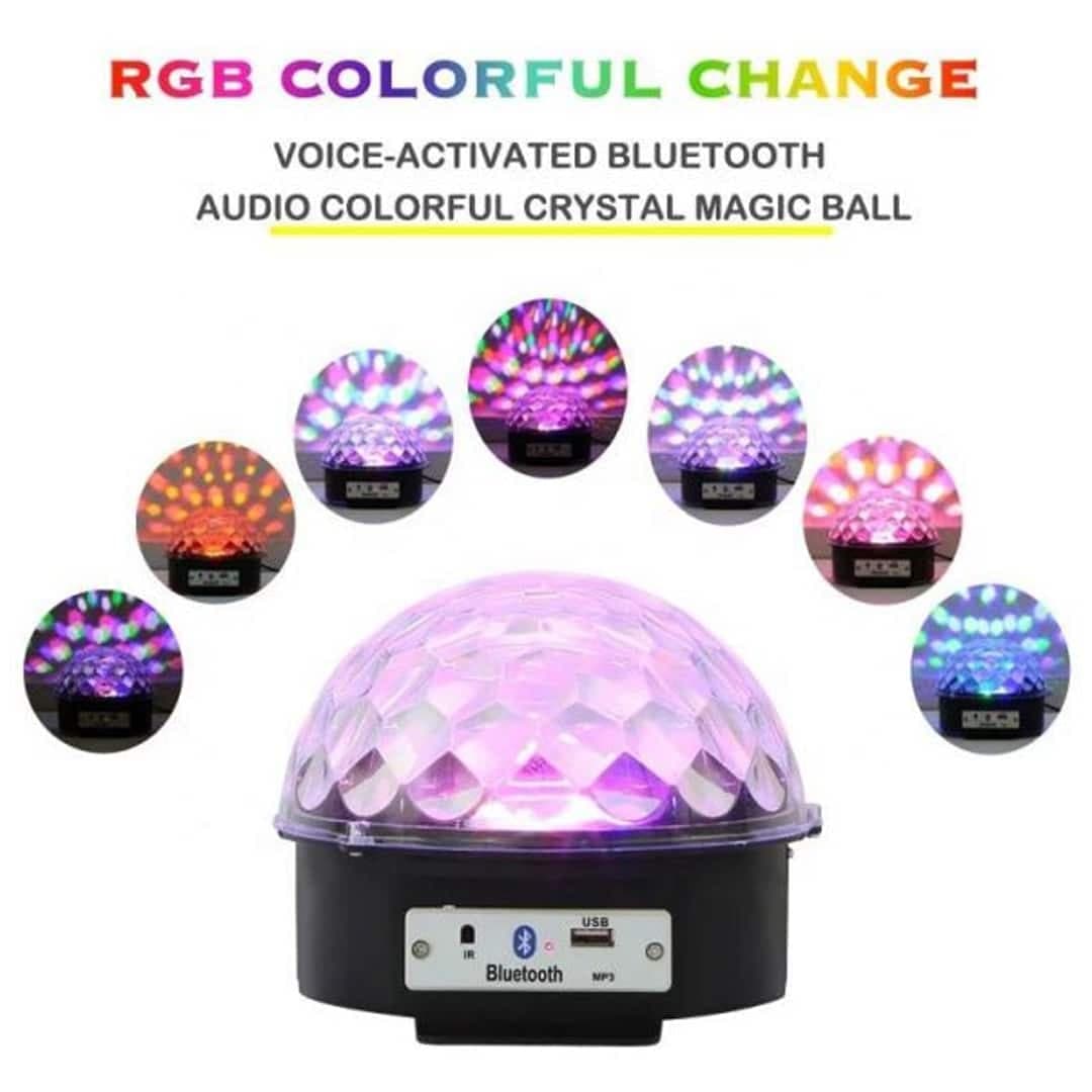 اسپیکر رقص نور بلوتوثی مدل Crystal Magic DJ LED — تصویر ۶