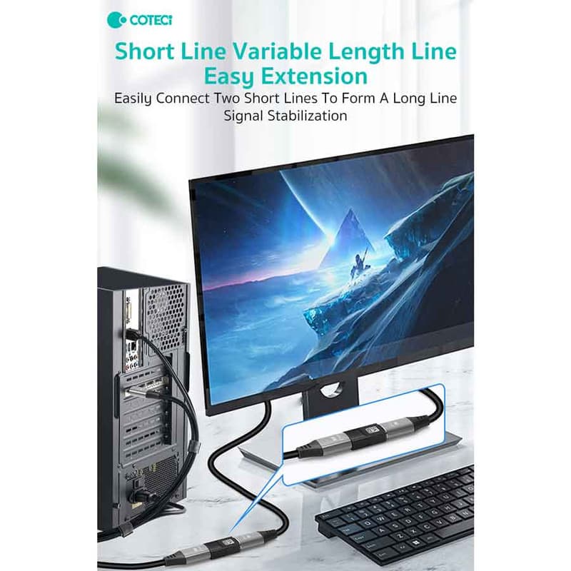 مبدل افزایش طول Display port کوتتسی مدل 87608 — تصویر ۵