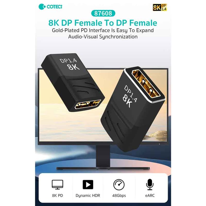 مبدل افزایش طول Display port کوتتسی مدل 87608 — تصویر ۱۲
