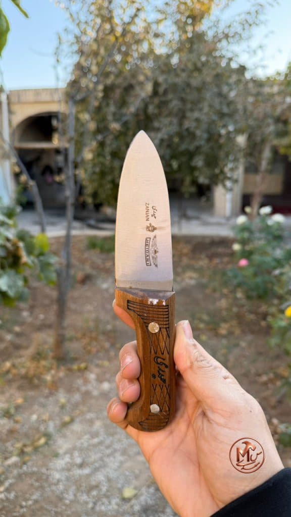 چاقو سلاخی دسته چوبی حیدری