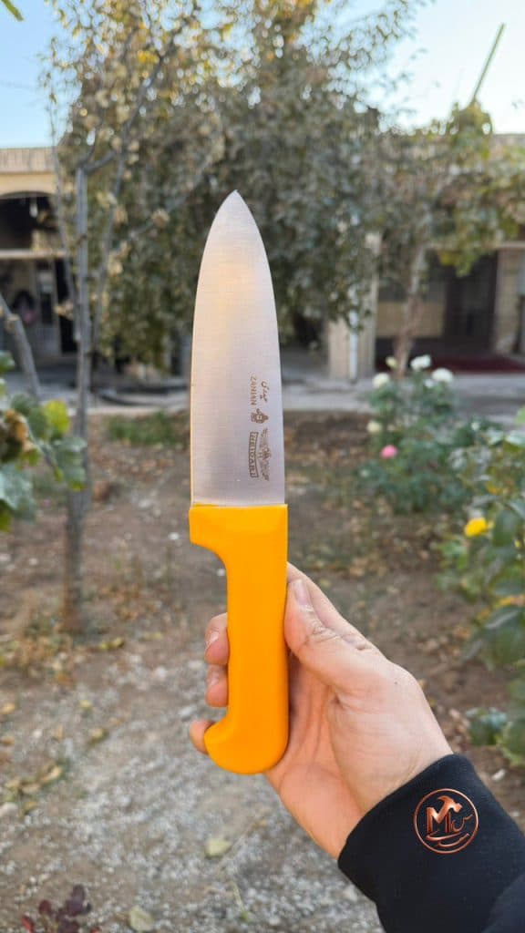 چاقو صلاخی دسته زرد سایز ۲