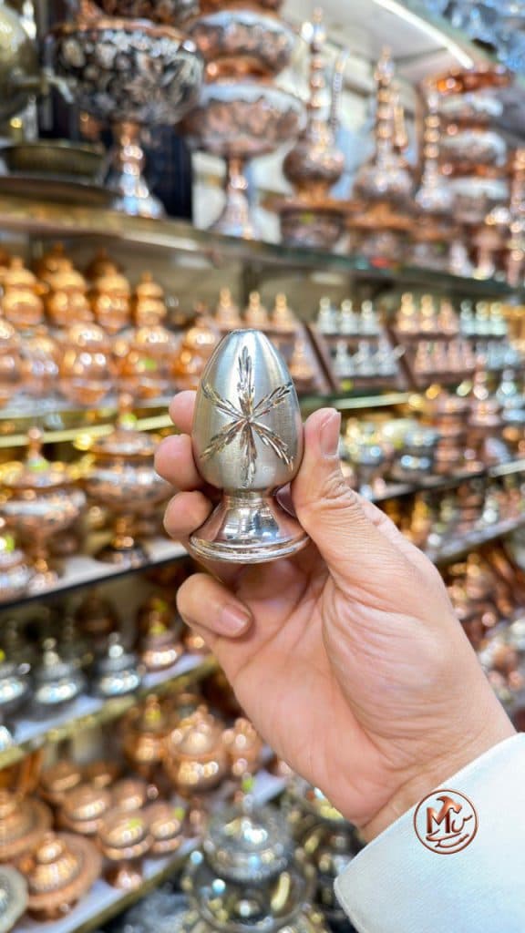 نمکدان تخم مرغی قارچی الماس تراش — تصویر ۳
