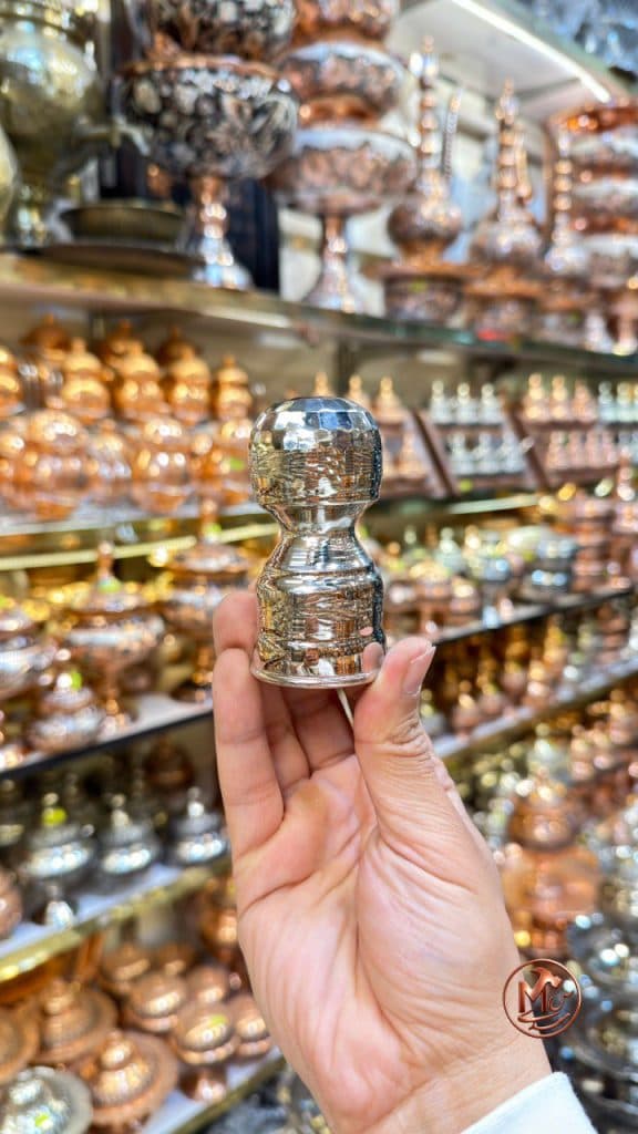 نمکدان مسی قارچی الماس تراش