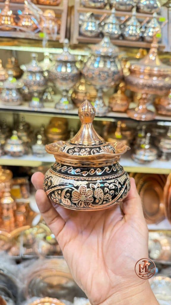 قندان مسی نقره کوبی — تصویر ۹