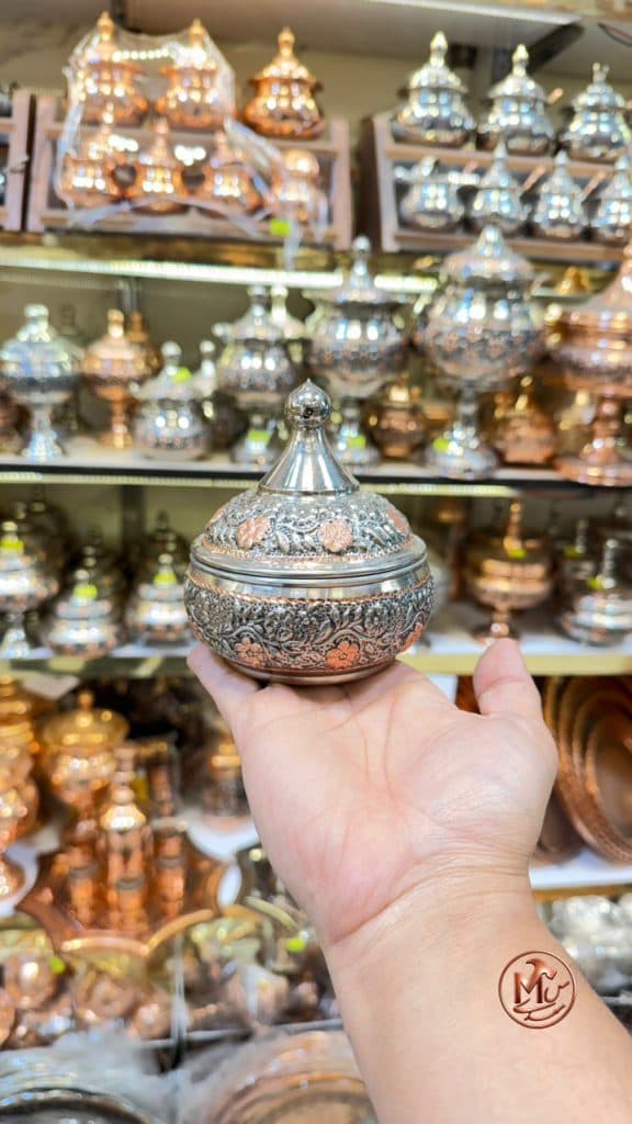 قندان مسی الماس تراش — تصویر ۴