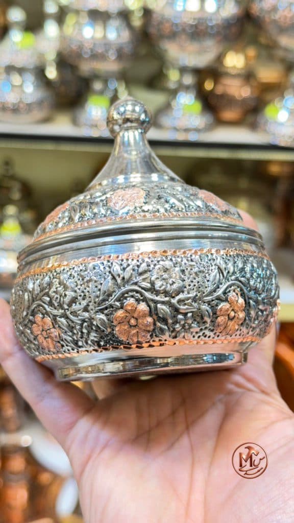 قندان مسی الماس تراش