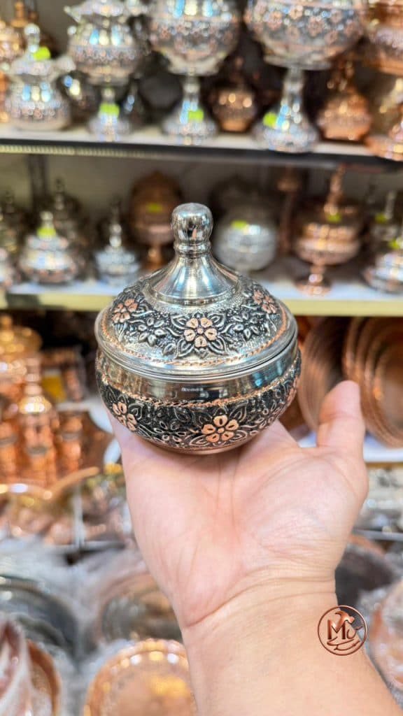 قندان مسی الماس گلبرگی — تصویر ۳