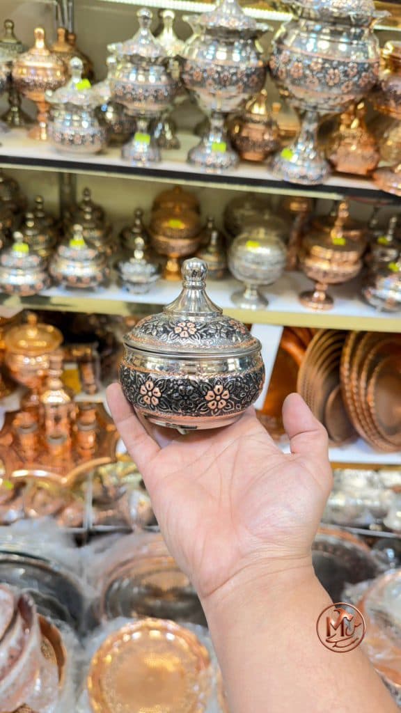 قندان مسی الماس گلبرگی — تصویر ۴