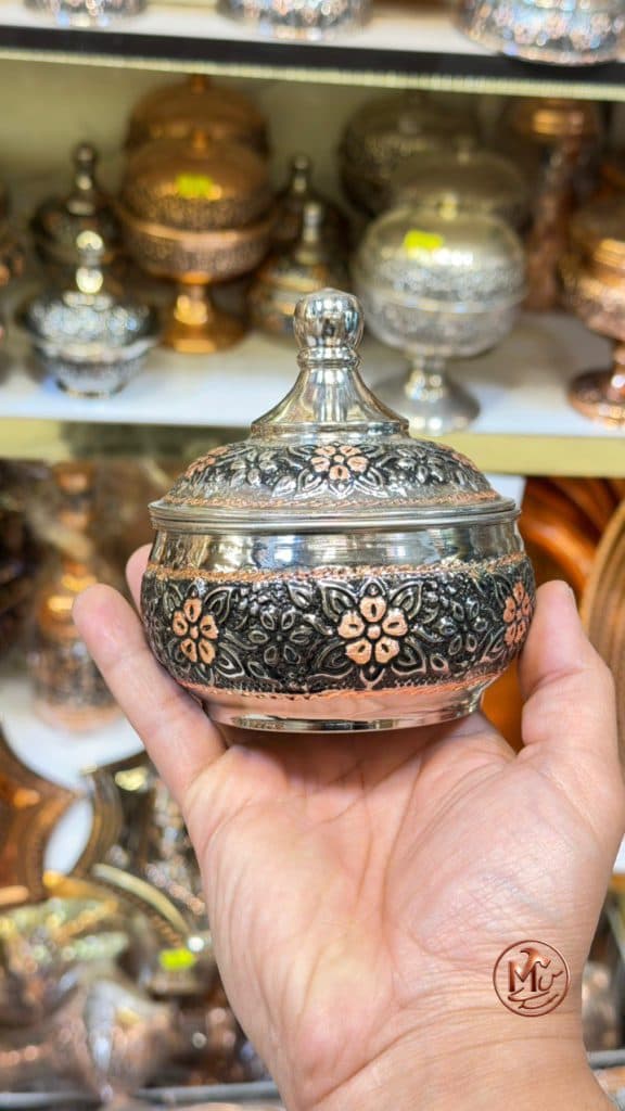 قندان مسی الماس گلبرگی — تصویر ۵