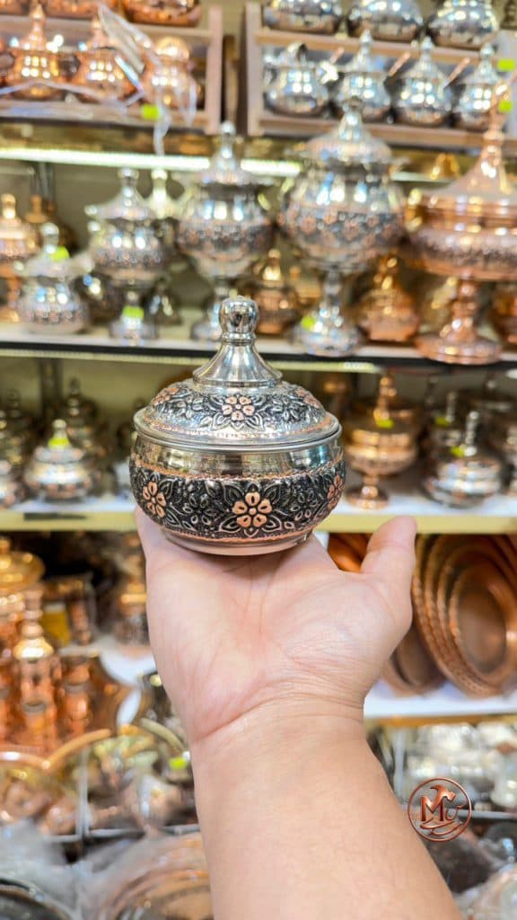 قندان مسی الماس گلبرگی — تصویر ۶