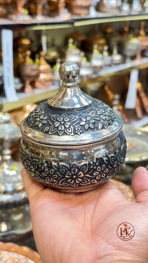 قندان مسی گلبرگی کروم — تصویر ۳