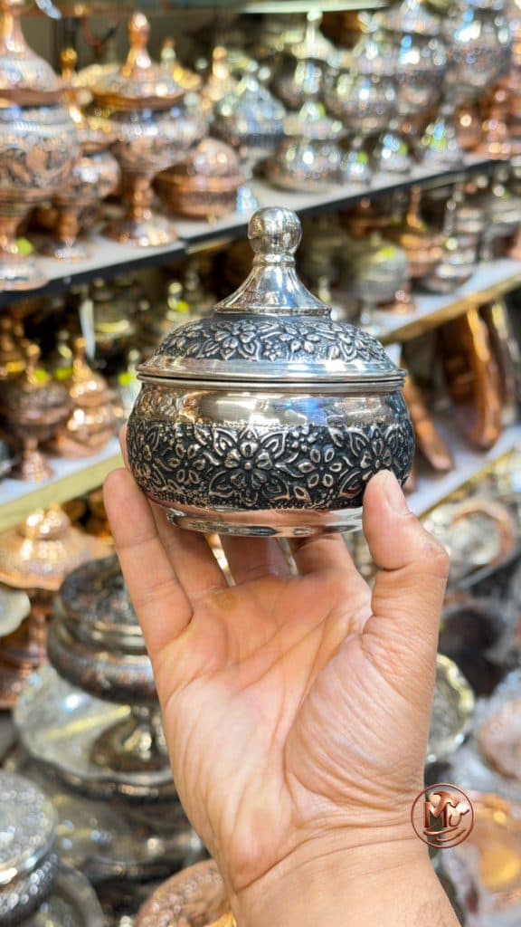 قندان مسی گلبرگی کروم — تصویر ۴