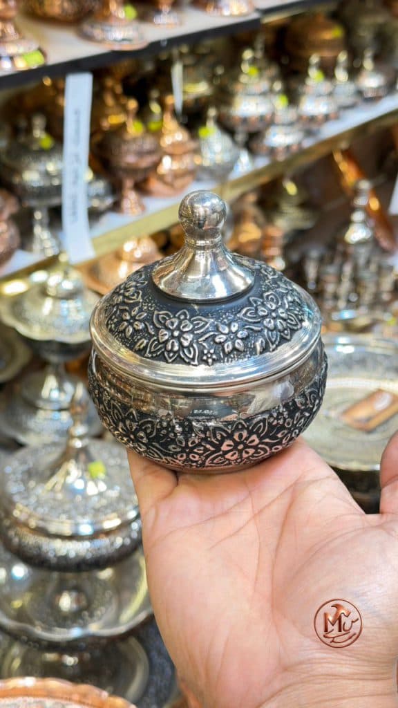 قندان مسی گلبرگی کروم — تصویر ۶