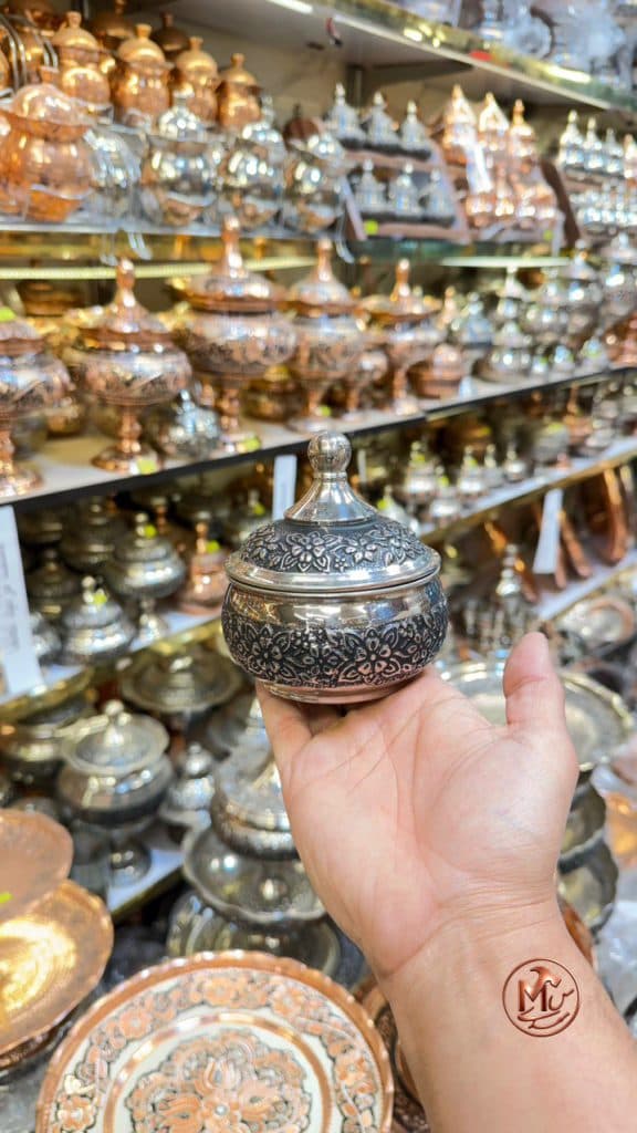 قندان مسی گلبرگی کروم — تصویر ۷