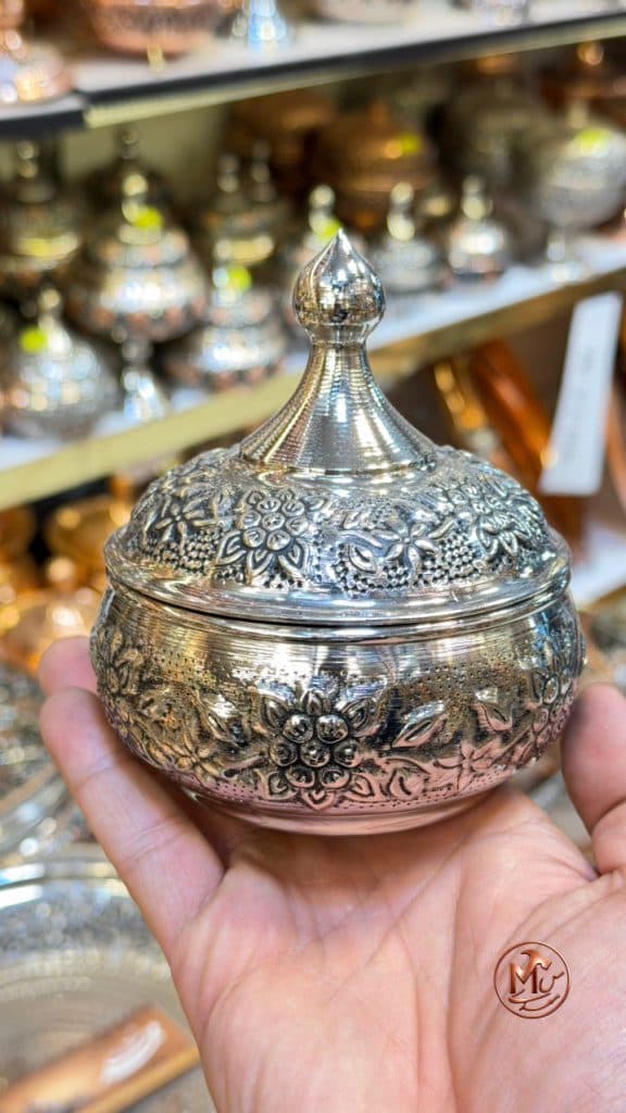 قندان مسی گلبرگی کروم — تصویر ۹
