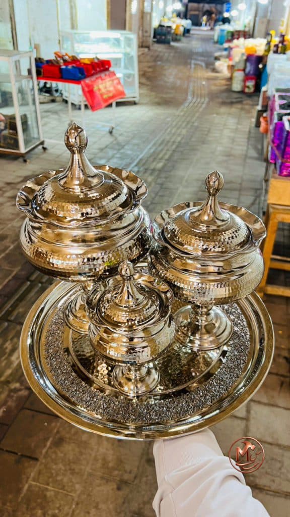 قندان و شکلات و اجیل خوری کروم — تصویر ۴