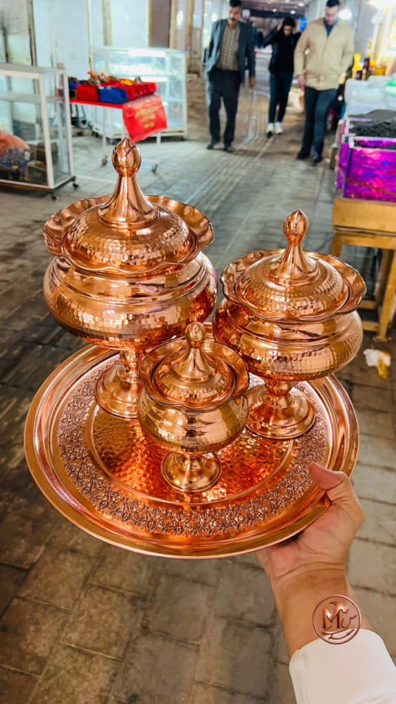 قندان و شکلات و اجیل خوری مسی