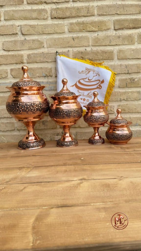 قندان و شکلات خوری مسی نانو