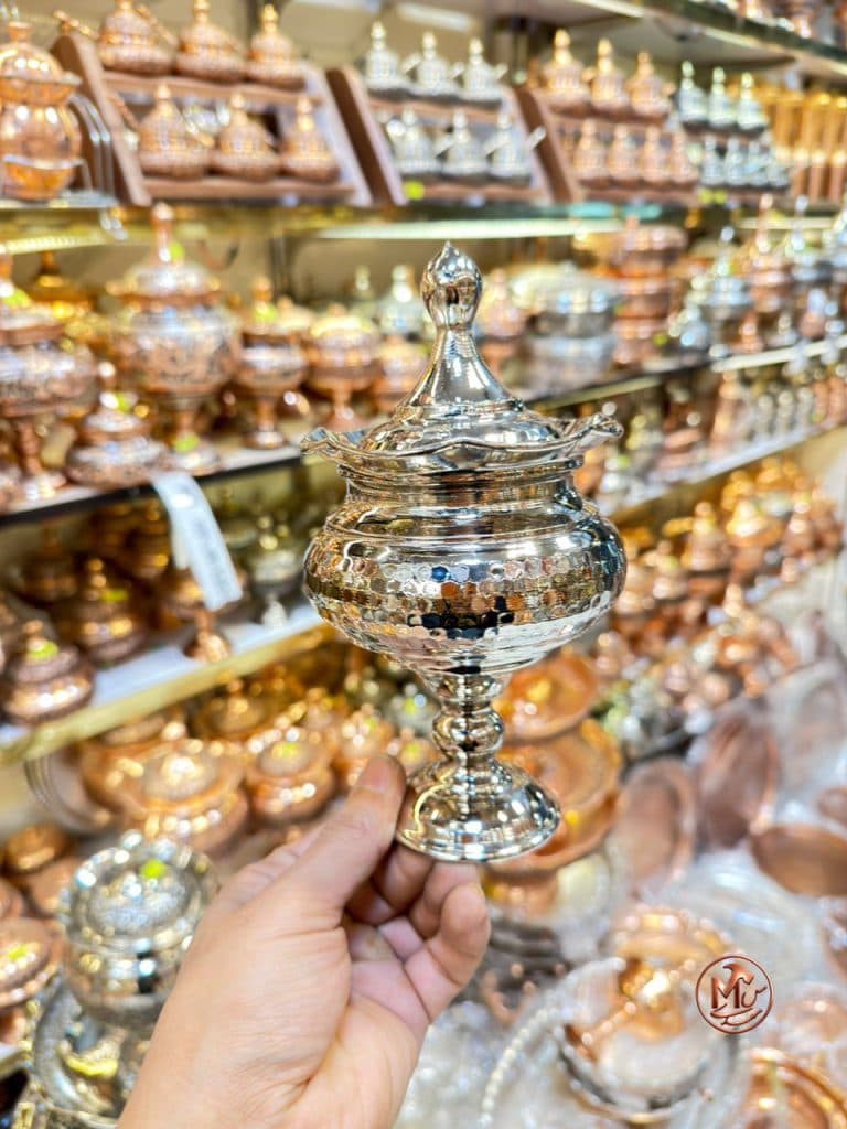 قندان چکشی مسی كروم سفینه ای پایه دار