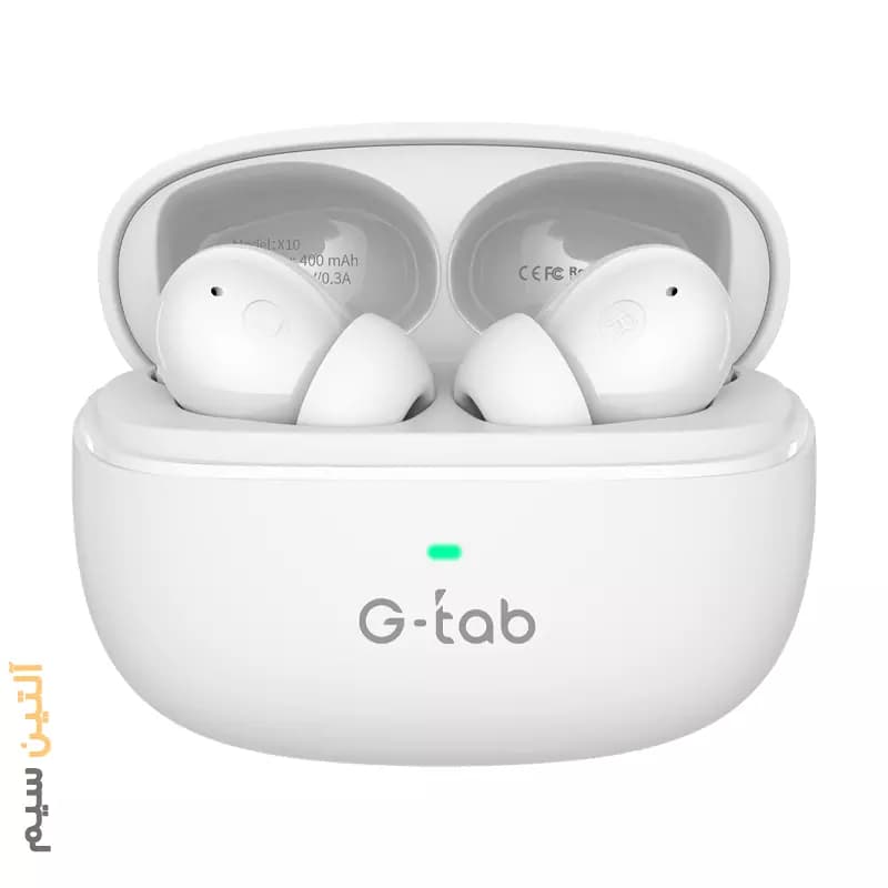 هندزفری بی سیم سفید HEADSET G-TAB X10 — تصویر ۵