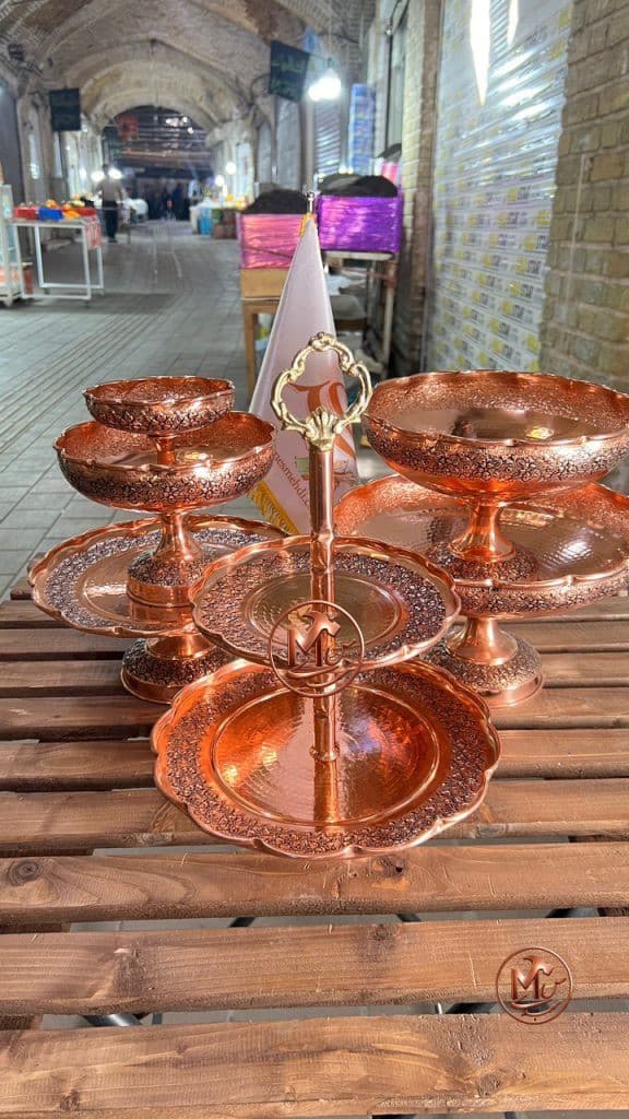ست پذیرایی ریز گل مسی ۶ پارچه — تصویر ۲