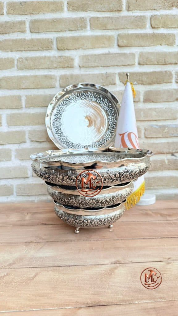 ست پذیرایی گلبرگ زنجان کروم ۳ پایه