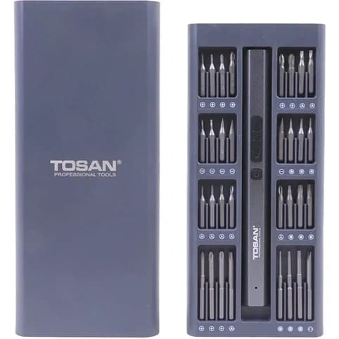 پیچ گوشتی شارژی قلمی 3/7 ولت 66 پارچه توسن 9002