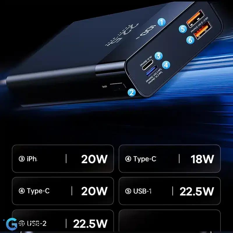 پاوربانک ریمکس مدل RPP-672 ظرفیت 20000 میلی آمپر ساعت — تصویر ۴