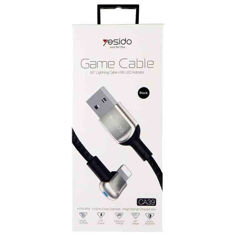 کابل USB به لایتنینگ یسیدو YESIDO CA39 طول 1.2متر 2.4 آمپر — تصویر ۵