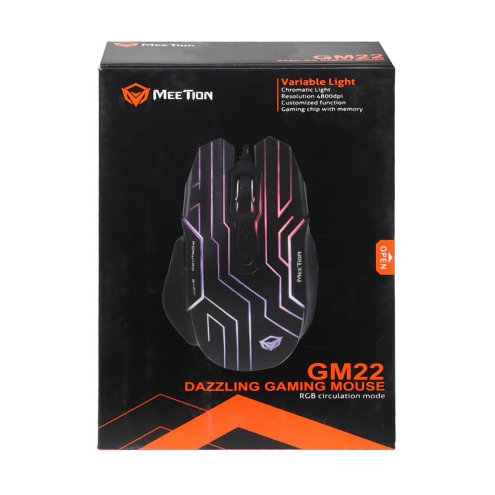 موس سیم دار گیم MEETION مدل GM22 — تصویر ۴