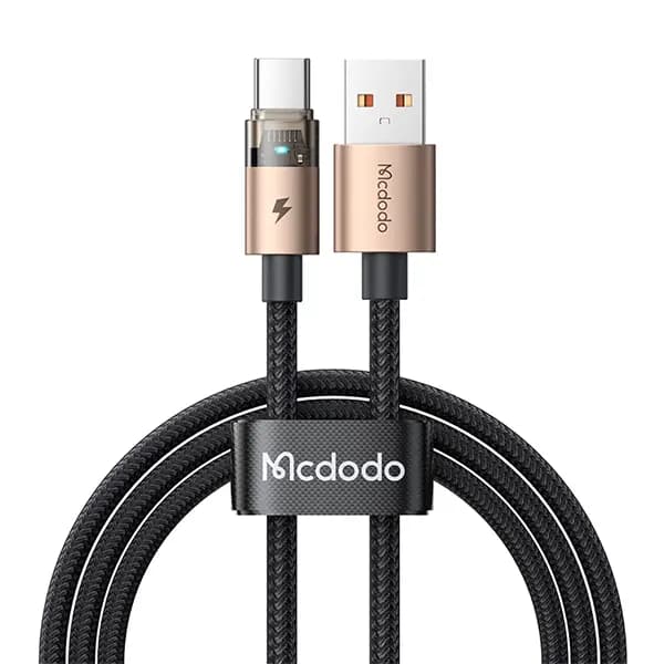 کابل شارژ تایپ سی 6 آمپر 1.2 متر مک دودو Mcdodo Transparent Cable CA-6890 — تصویر ۱۲