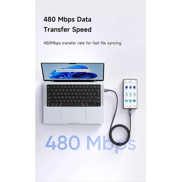 کابل شارژ تایپ سی 6 آمپر 1.2 متر مک دودو Mcdodo Transparent Cable CA-6890 — تصویر ۹