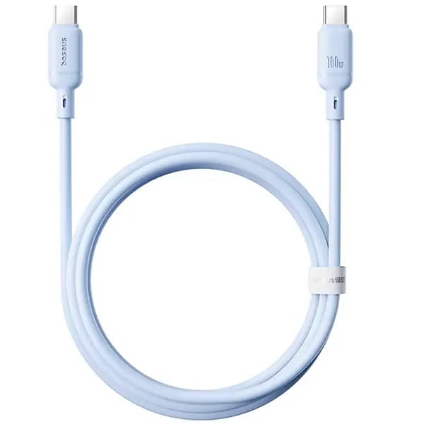 کابل شارژ دوسر تایپ سی 100 وات 2 متر بیسوس Baseus Silky Series CB000114 — تصویر ۱۱
