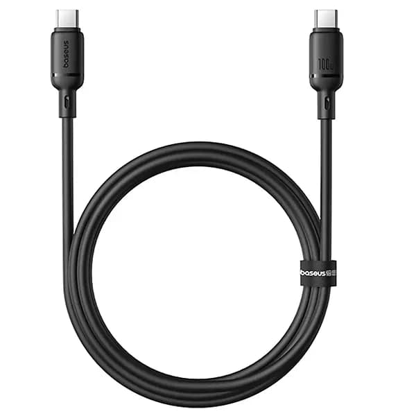 کابل شارژ دوسر تایپ سی 100 وات 2 متر بیسوس Baseus Silky Series CB000114 — تصویر ۴