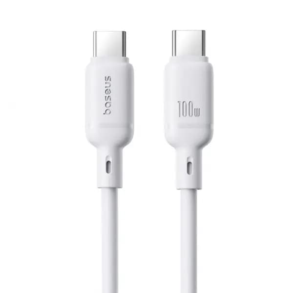 کابل شارژ دوسر تایپ سی 100 وات 2 متر بیسوس Baseus Silky Series CB000114 — تصویر ۶