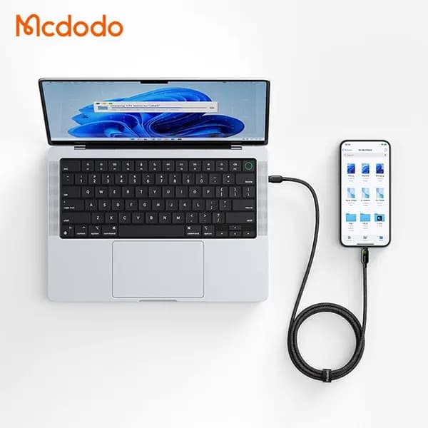 کابل شارژ دوسر تایپ سی 100 وات 1.2 متر مک دودو Mcdodo LightSync Cable CA-5620 — تصویر ۹