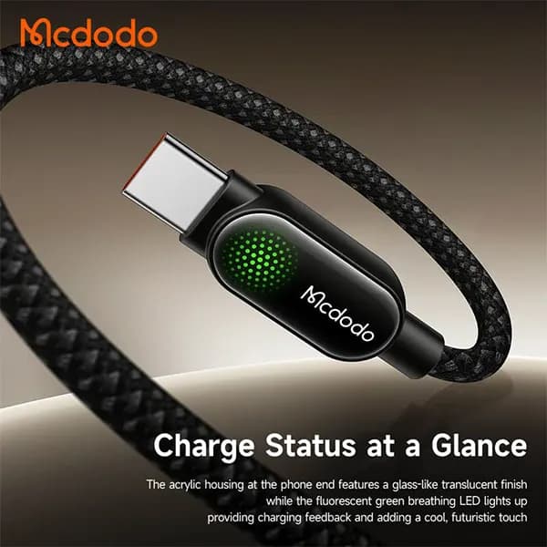 کابل شارژ دوسر تایپ سی 100 وات 1.2 متر مک دودو Mcdodo LightSync Cable CA-5620 — تصویر ۶