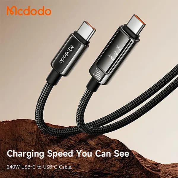 کابل شارژ دوسر تایپ سی 240 وات 1.2 متر Mcdodo Cab Vision CA-8900 — تصویر ۹