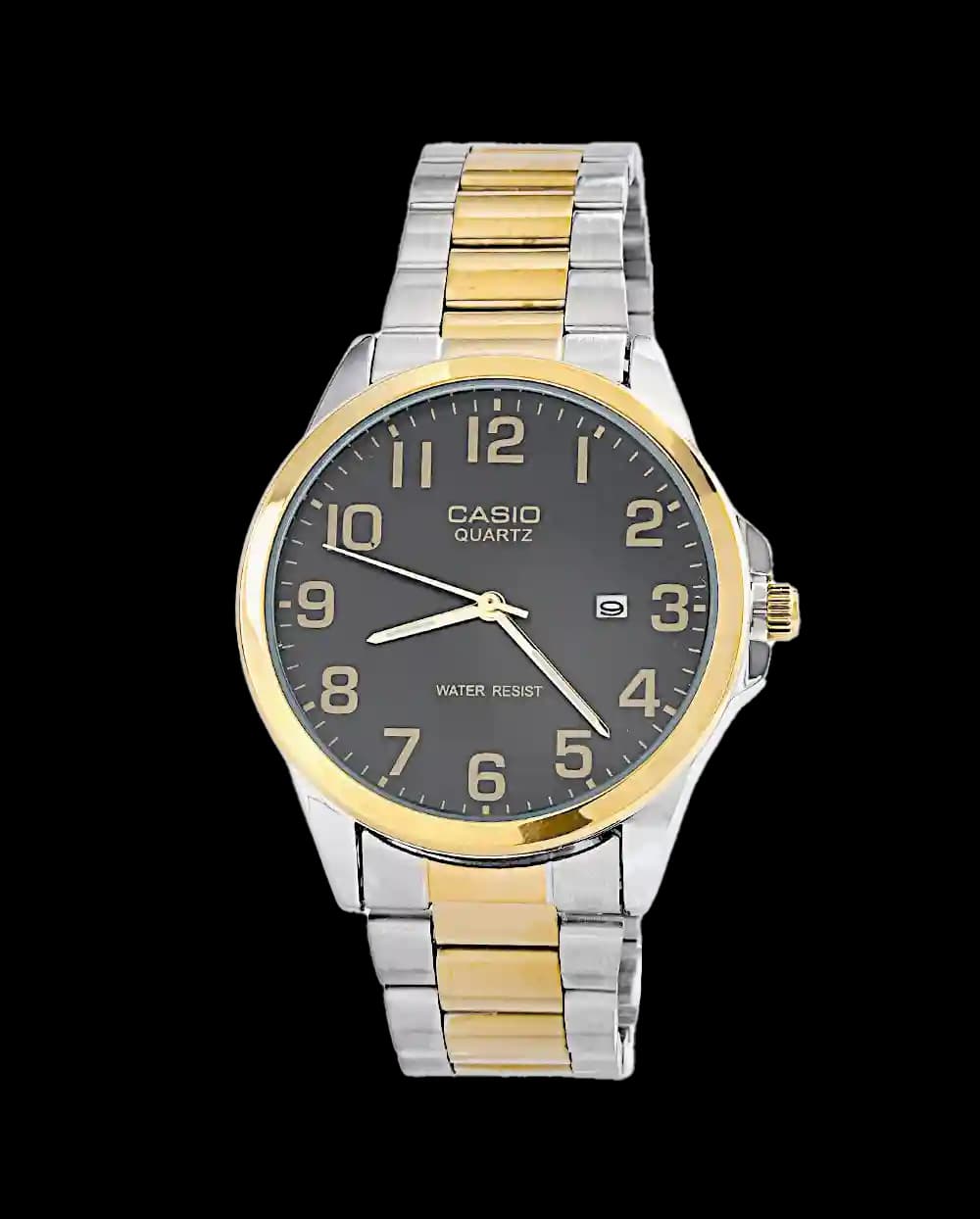 ساعت مچی مردانه کاسیو CASIO مدل 1556 | نقره ای طلایی