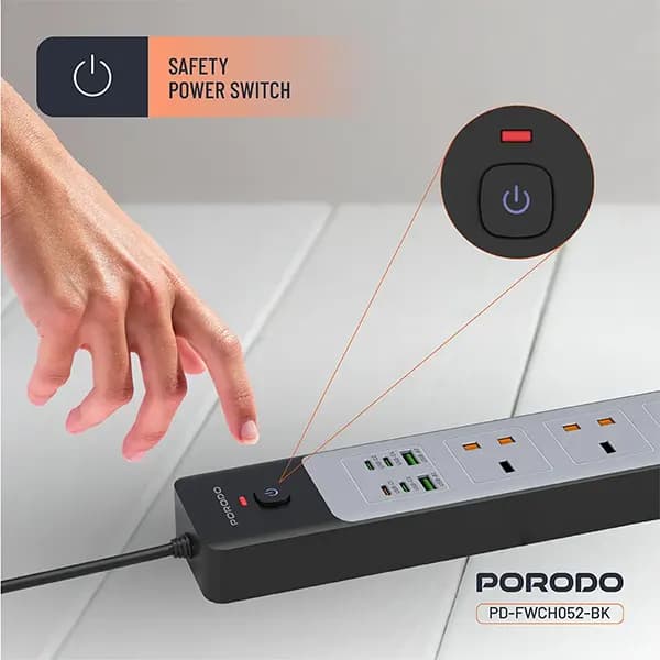 چندراهی برق با کابل 3 متری پرودو Porodo Power Strip PDFWCH052 — تصویر ۱۰
