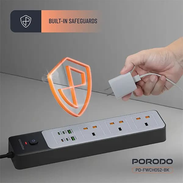 چندراهی برق با کابل 3 متری پرودو Porodo Power Strip PDFWCH052 — تصویر ۱۲