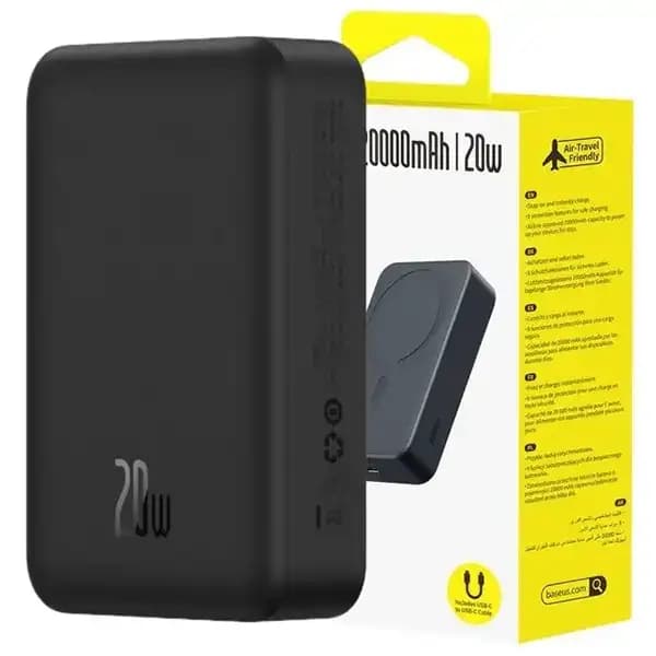پاوربانک وایرلس بیسوس مدل MAGNETIC MINI 20W ظرفیت 20000 میلی آمپر ساعت — تصویر ۱۱