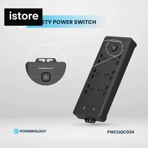 چند راهی و محافظ برق 2500 وات پاورولوژی مدل PWCUQC034 — تصویر ۱۲