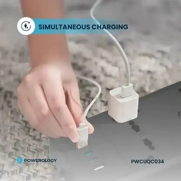 چند راهی و محافظ برق 2500 وات پاورولوژی مدل PWCUQC034 — تصویر ۸