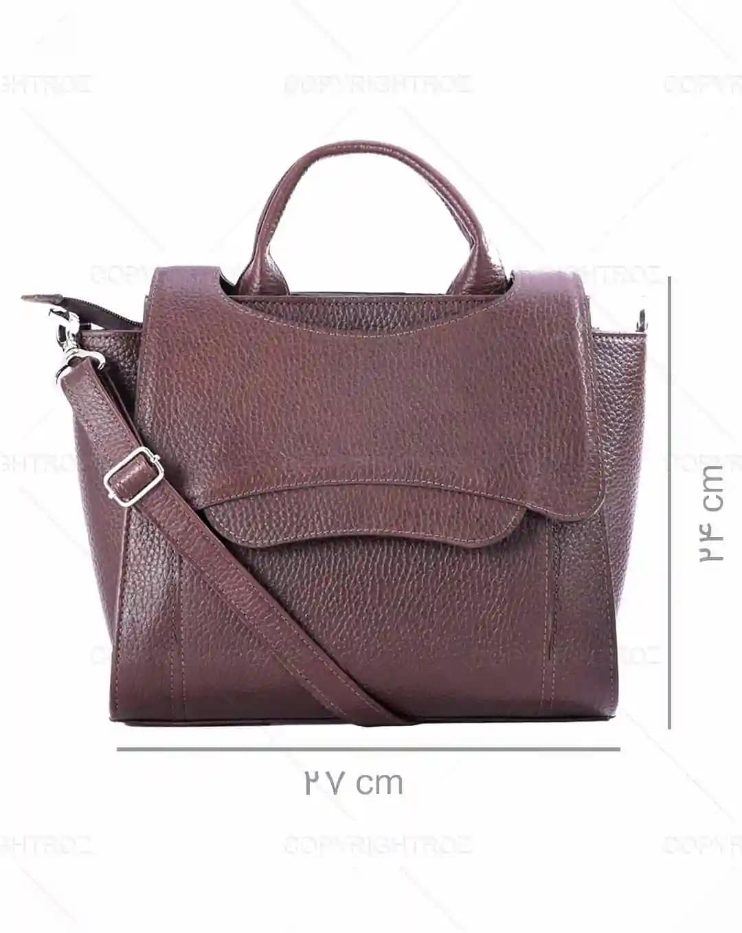 کیف دوشی زنانه چرم طبیعی طرح دیان مدل 1475 — تصویر ۷