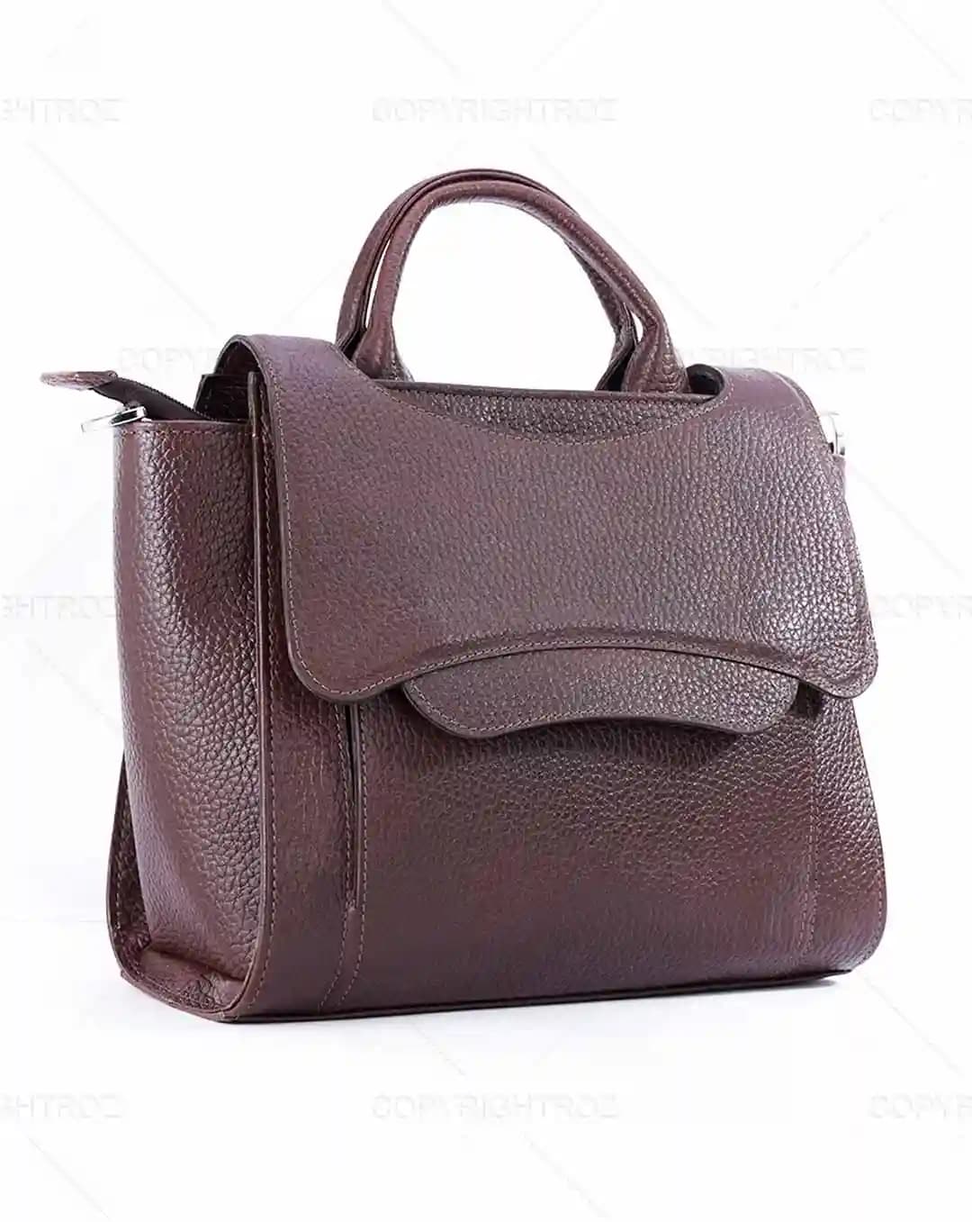 کیف دوشی زنانه چرم طبیعی طرح دیان مدل 1475 — تصویر ۵