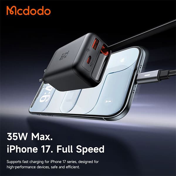 شارژر دیواری 35 وات مک دودو MCDODO مدل CH-1280 تایپ سی و USB — تصویر ۹